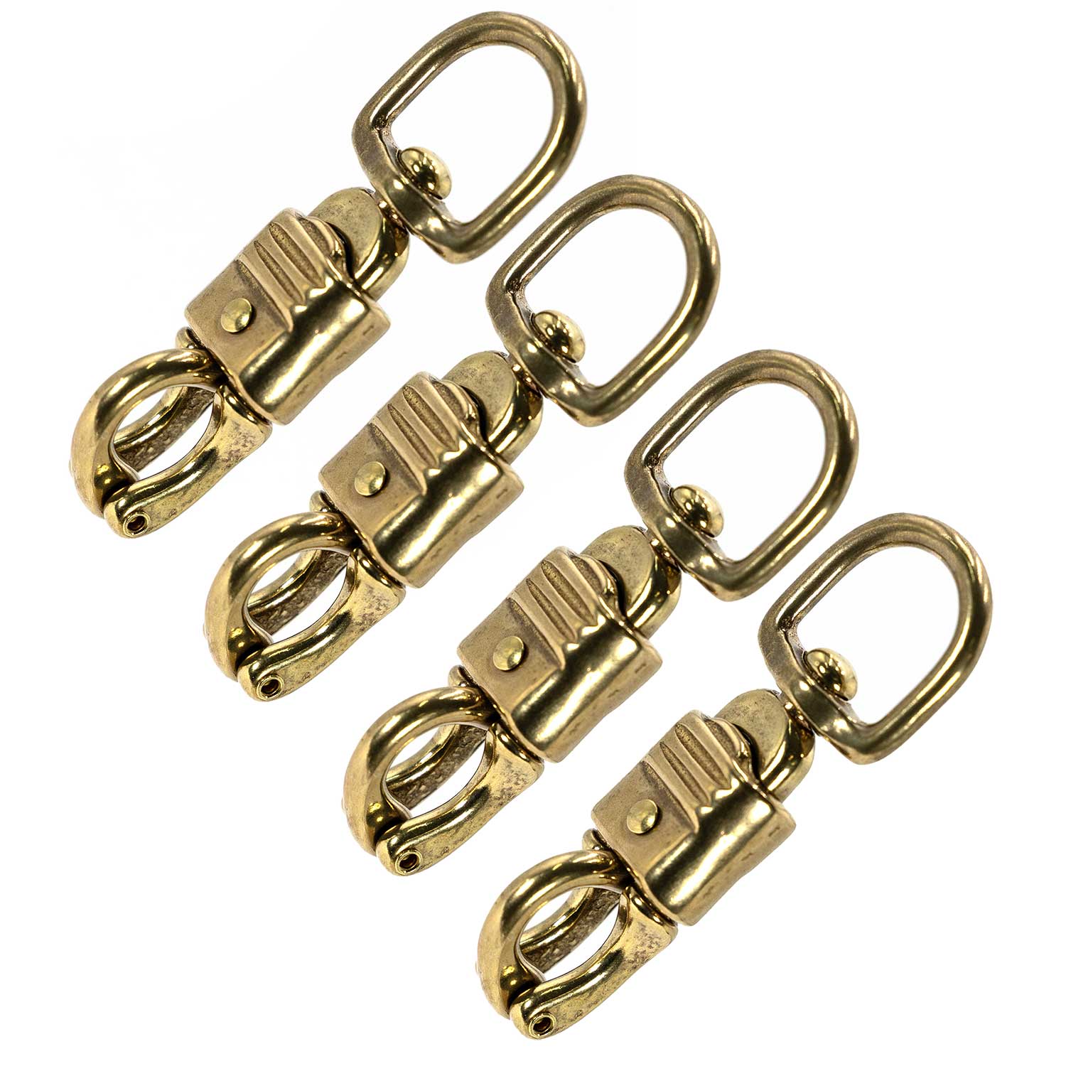 Jeffers Round Eye Brass Panic Snap, 3/4" x 3-5/8" - Image 3