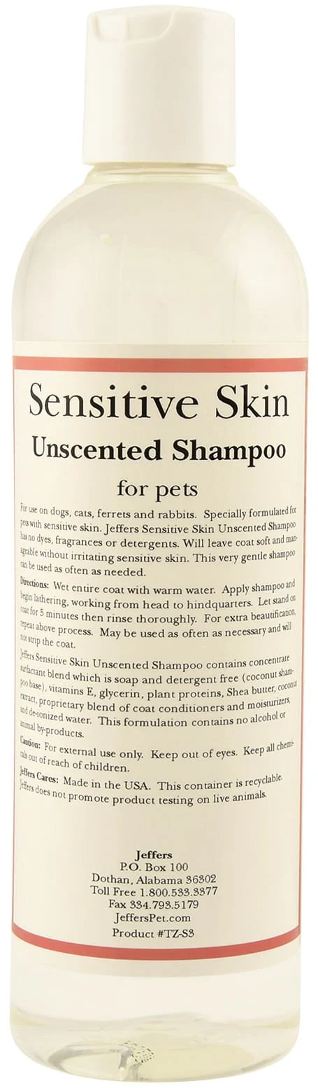 Jeffers Pet Sensitive Skin Unscented, Dye-Free, Fragrance-Free & Detergent-Free Pet Shampoo - Image 3