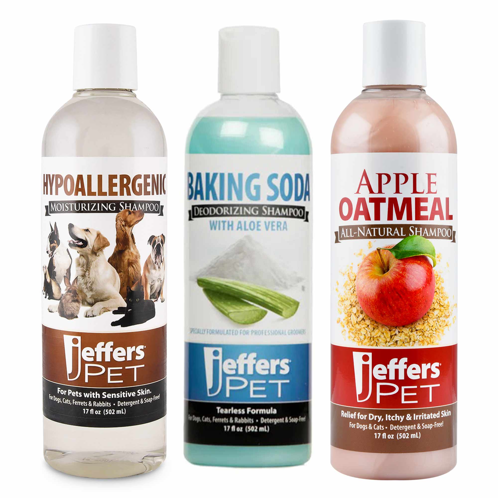 Jeffers Sensitive & Smelly Dog Shampoo Trio, 3 Piece Kit - Image 1