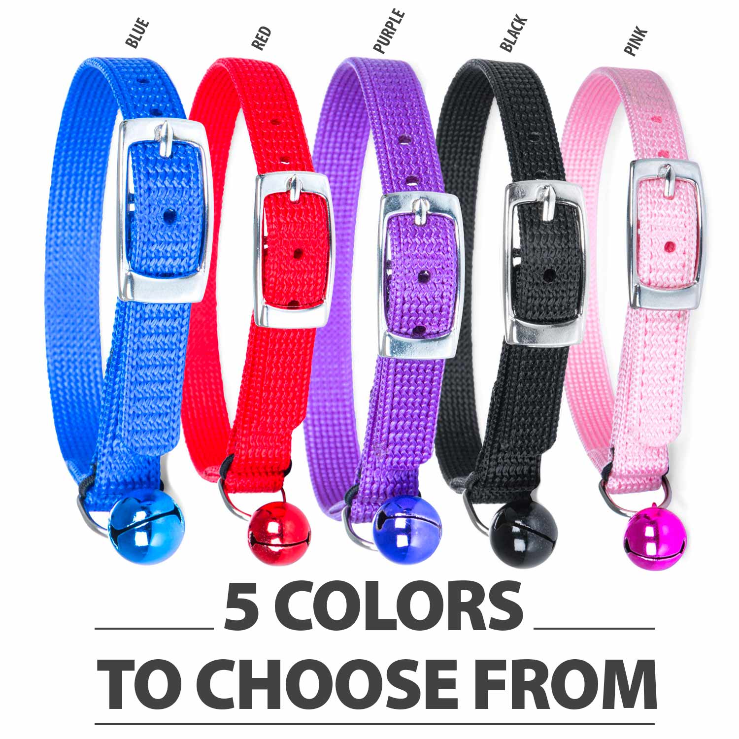Jeffers Solid Adjustable Nylon Cat Collars - Image 2