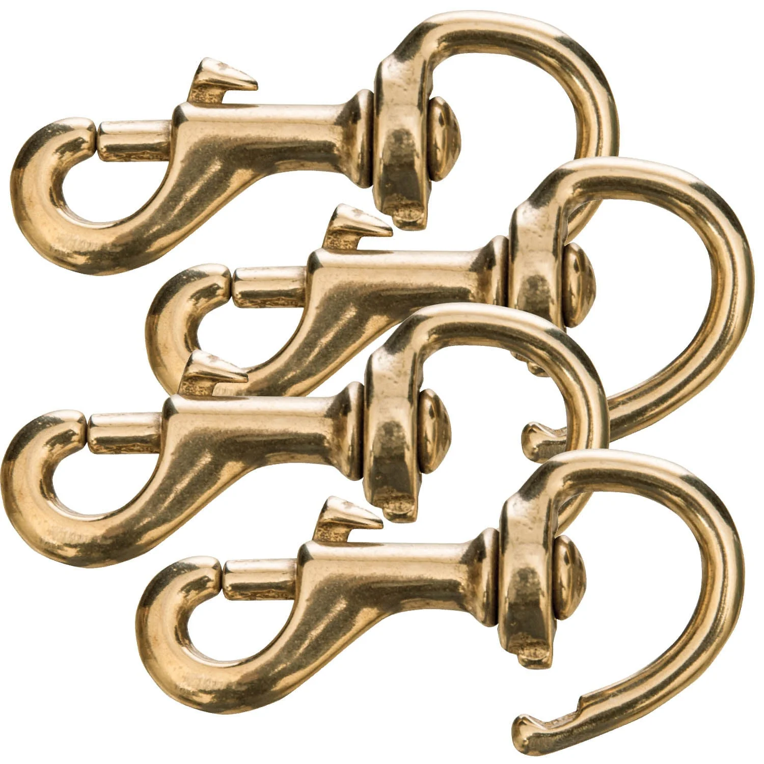 Jeffers Solid Brass Repair Snap with Swivel Eye - Image 3