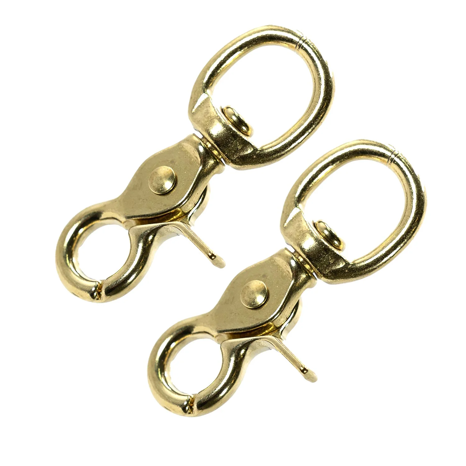 Jeffers Solid Brass Trigger Snap with Round Swivel Eye, 5/8" x 2-3/4" - Image 3