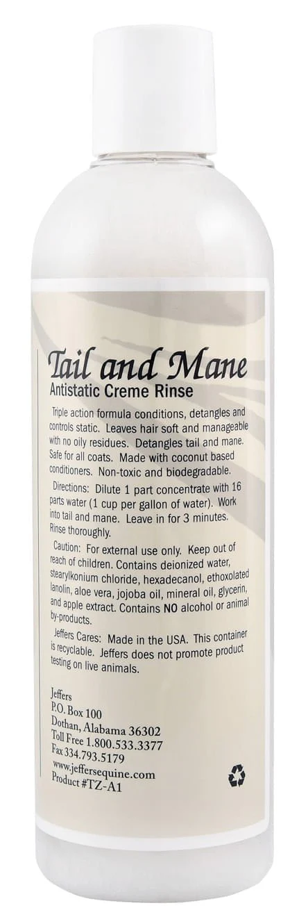 Jeffers Equine Tail & Mane Antistatic Creme Rinse Horse Conditioner - Image 2