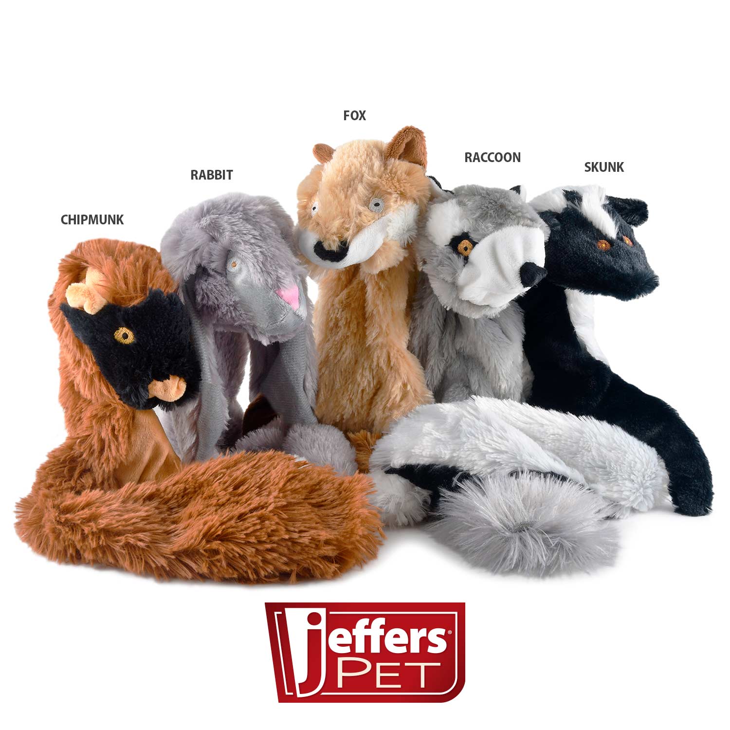 Jeffers Thinnies Unstuffed Plush Dog Toys, 21"L - Image 2