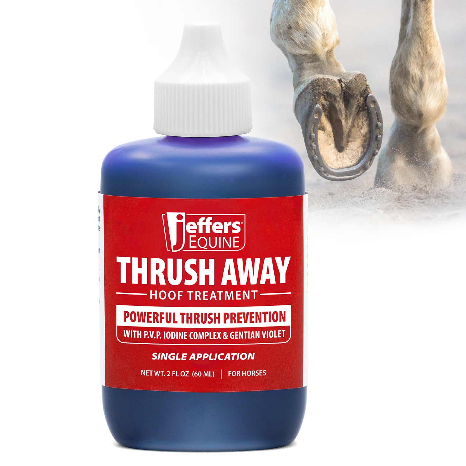 Jeffers Thrush Away Hoof Treatment for Thrush in Horses, 2 oz - Image 1