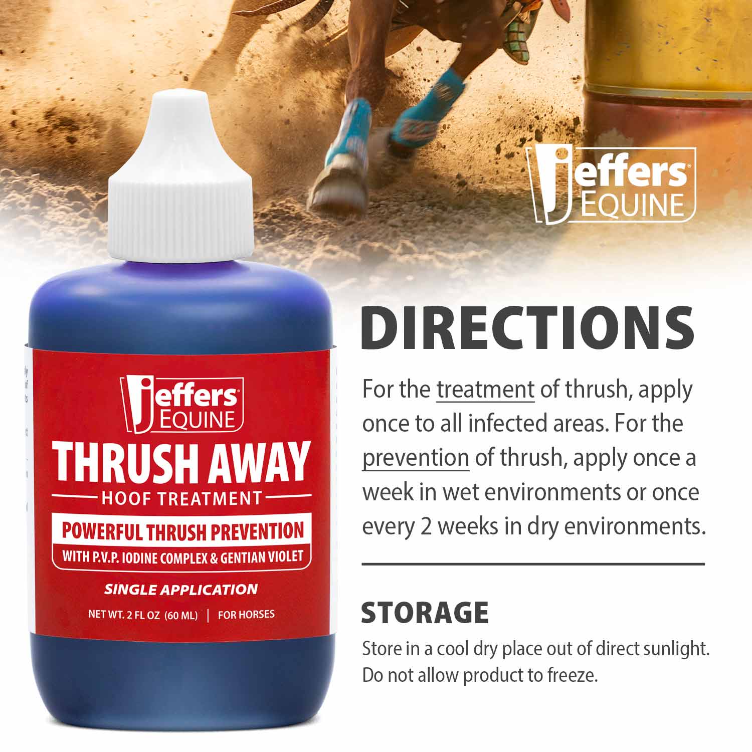 Jeffers Thrush Away Hoof Treatment for Thrush in Horses, 2 oz - Image 3