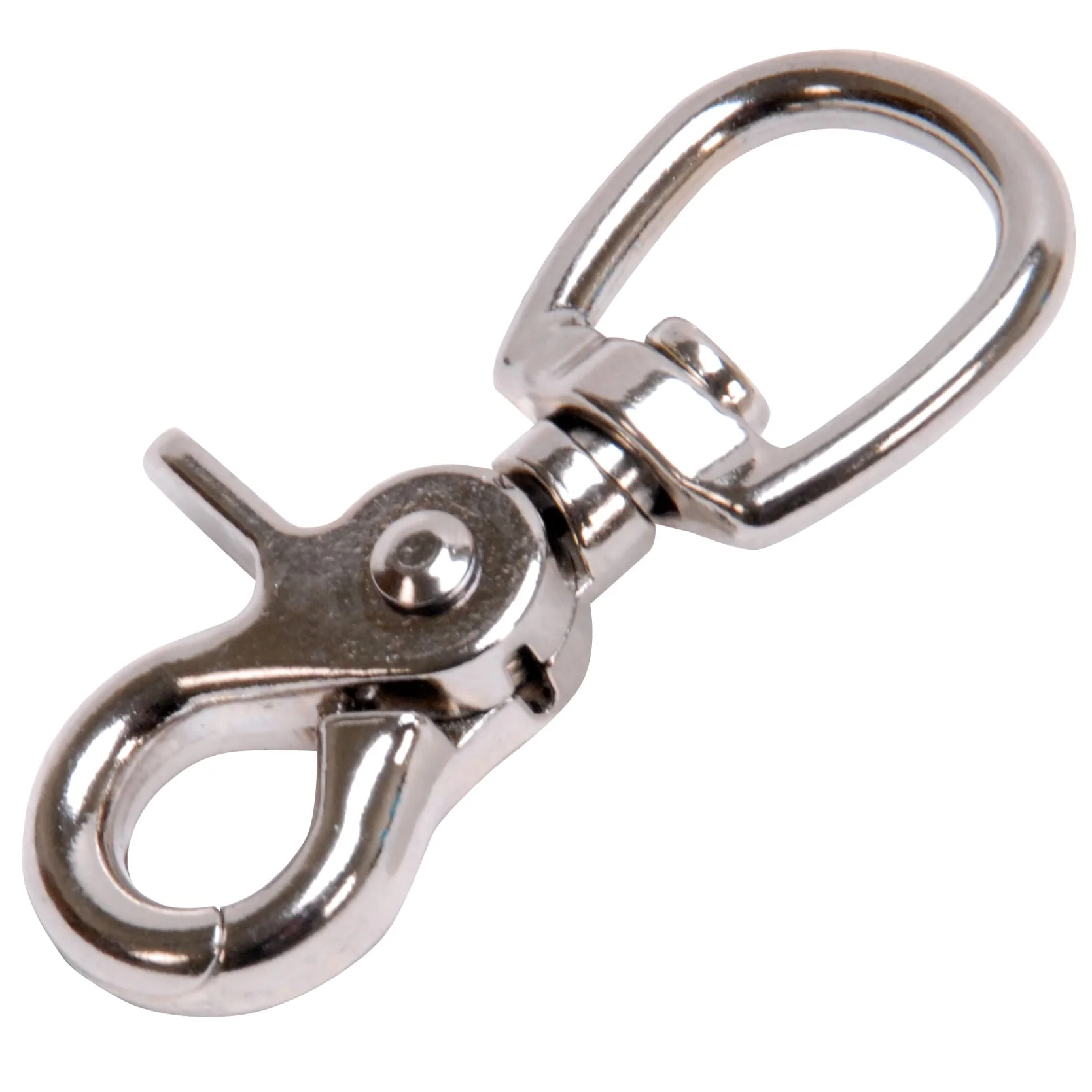 Jeffers Nickel-Plated Trigger Snap with Round Swivel Eye - Image 1