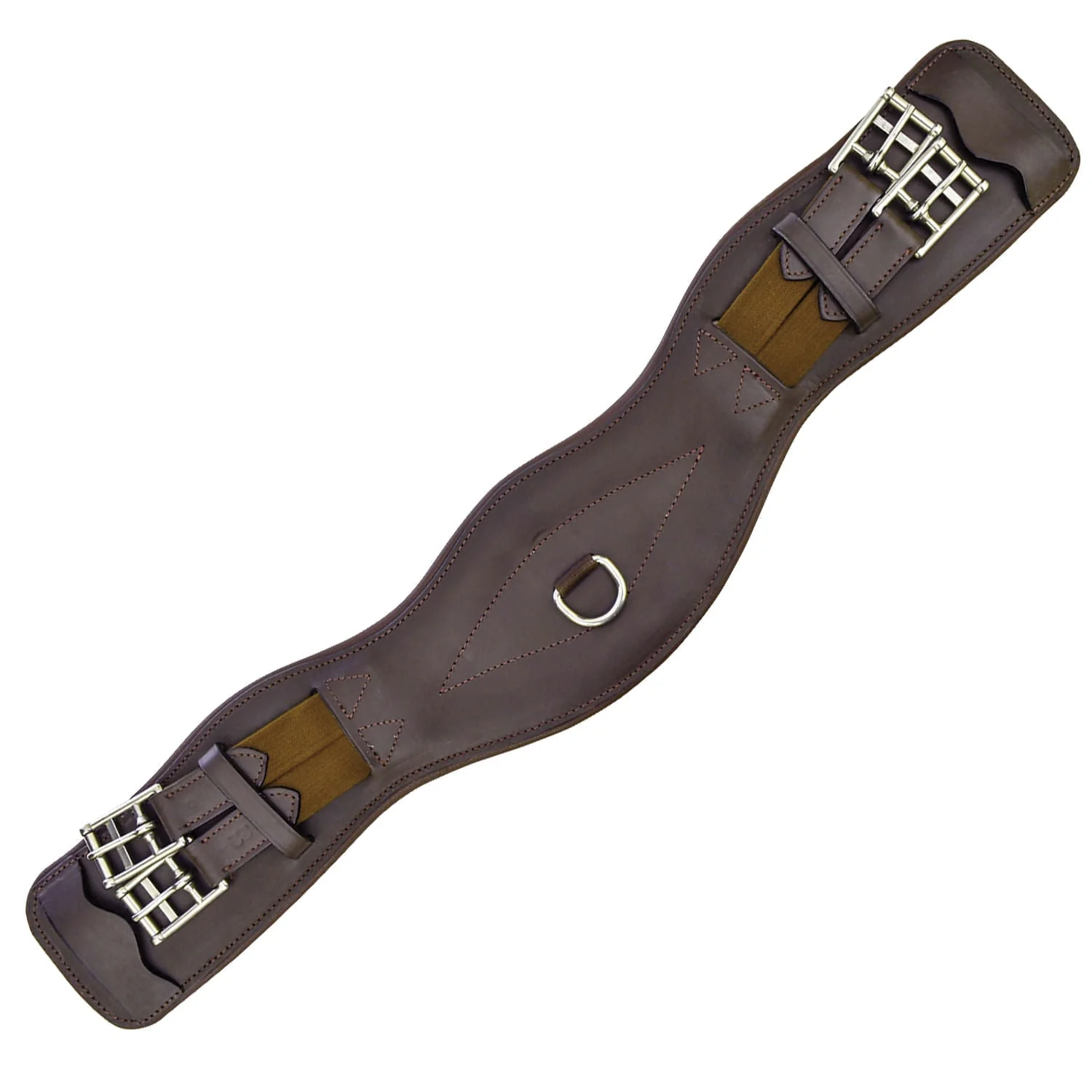 Jeffers Uniquely English Contoured Monoflap Girth, Havana - Image 1