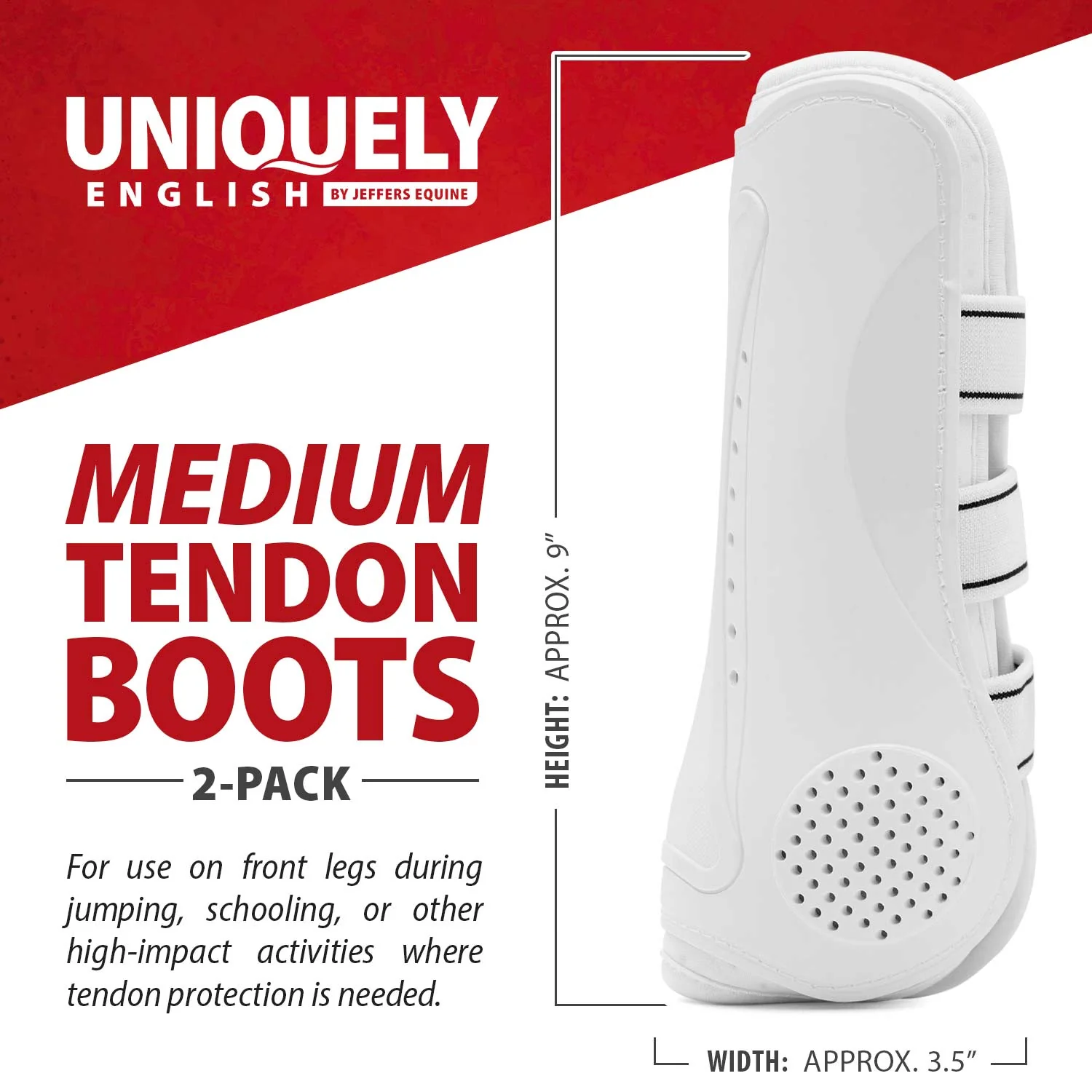 Jeffers Uniquely English Horse Tendon Boots, 2-Pack - Image 3