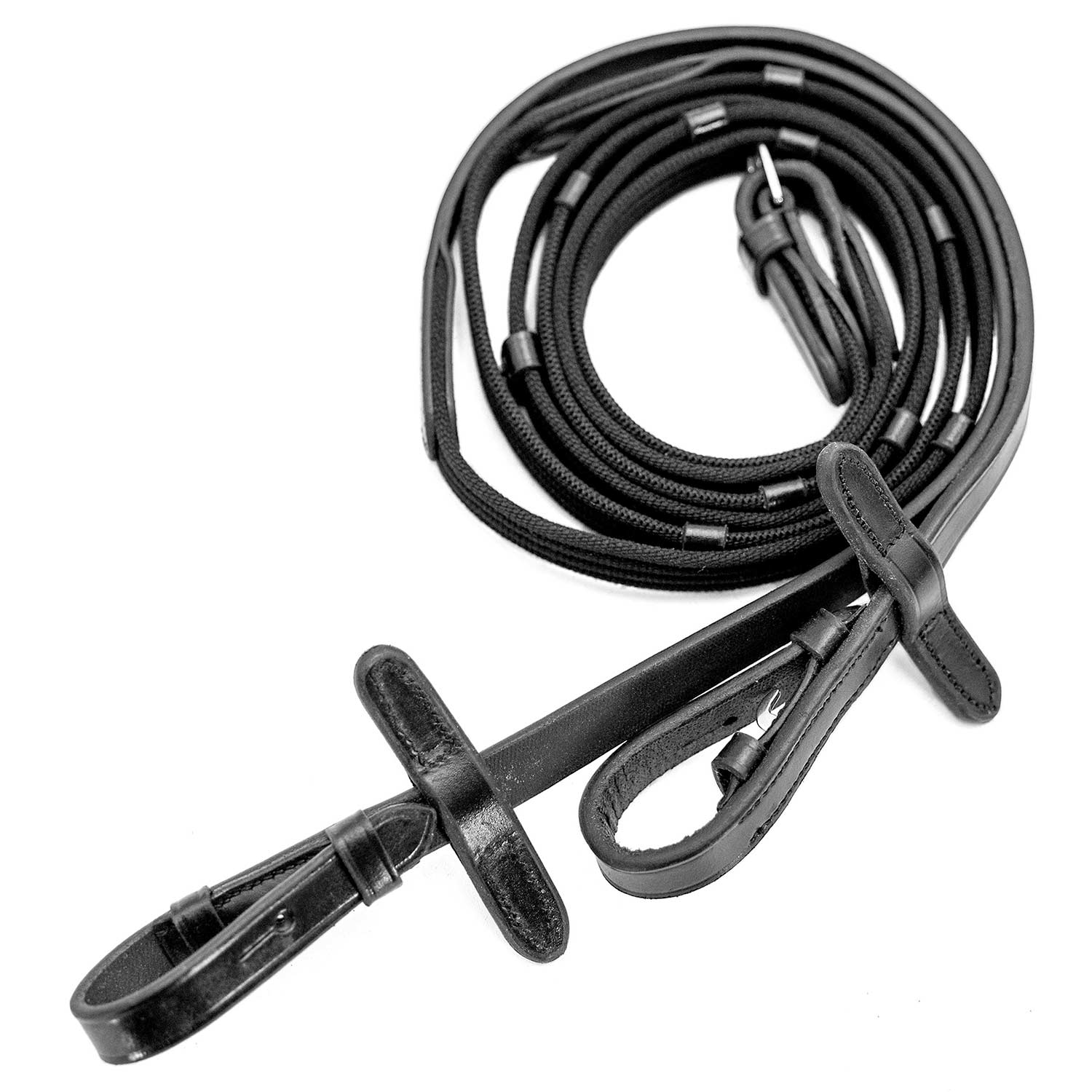Jeffers Uniquely English Leather Web Reins for Horses - Image 1