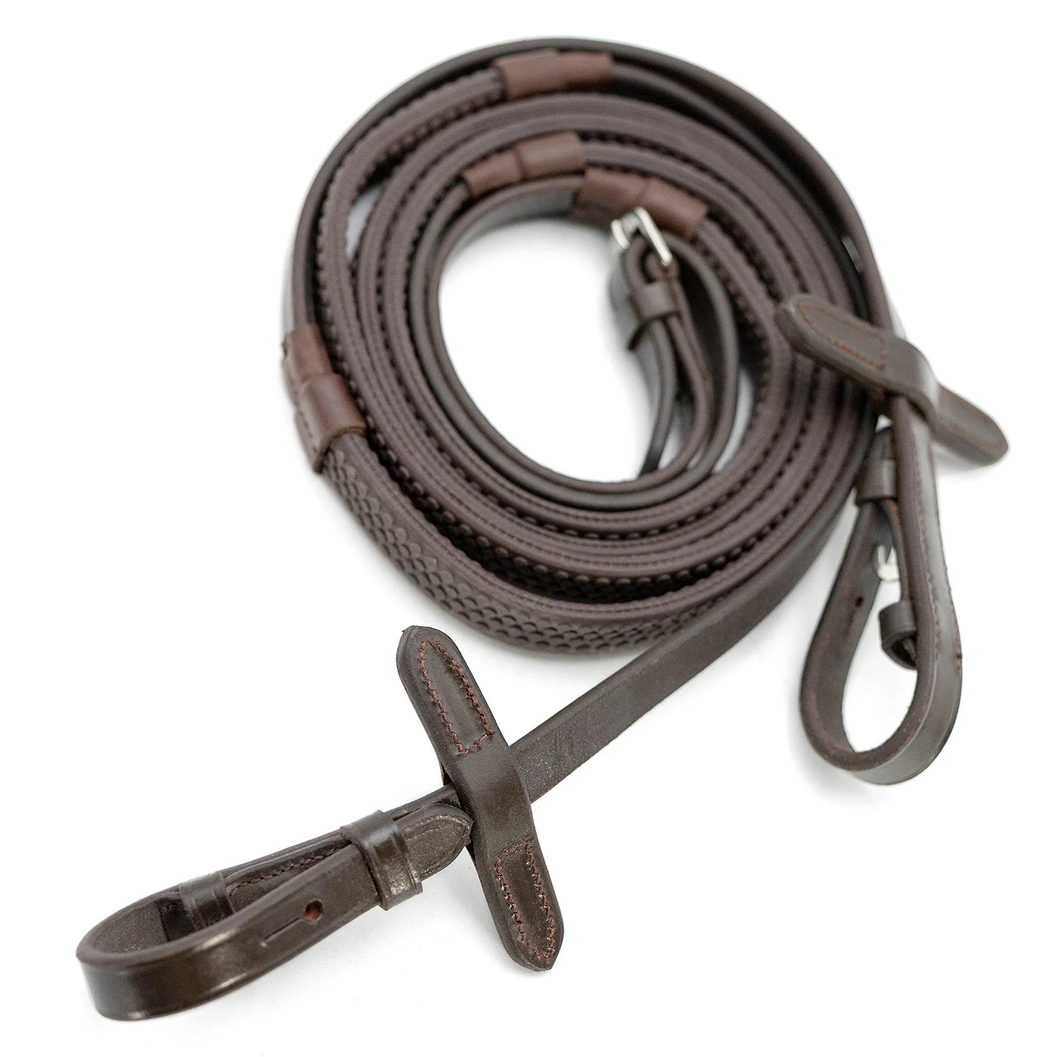 Jeffers Uniquely English Rubber Reins – Premium Leather, Non-Slip Grip, 54" for Horse Riding - Image 1