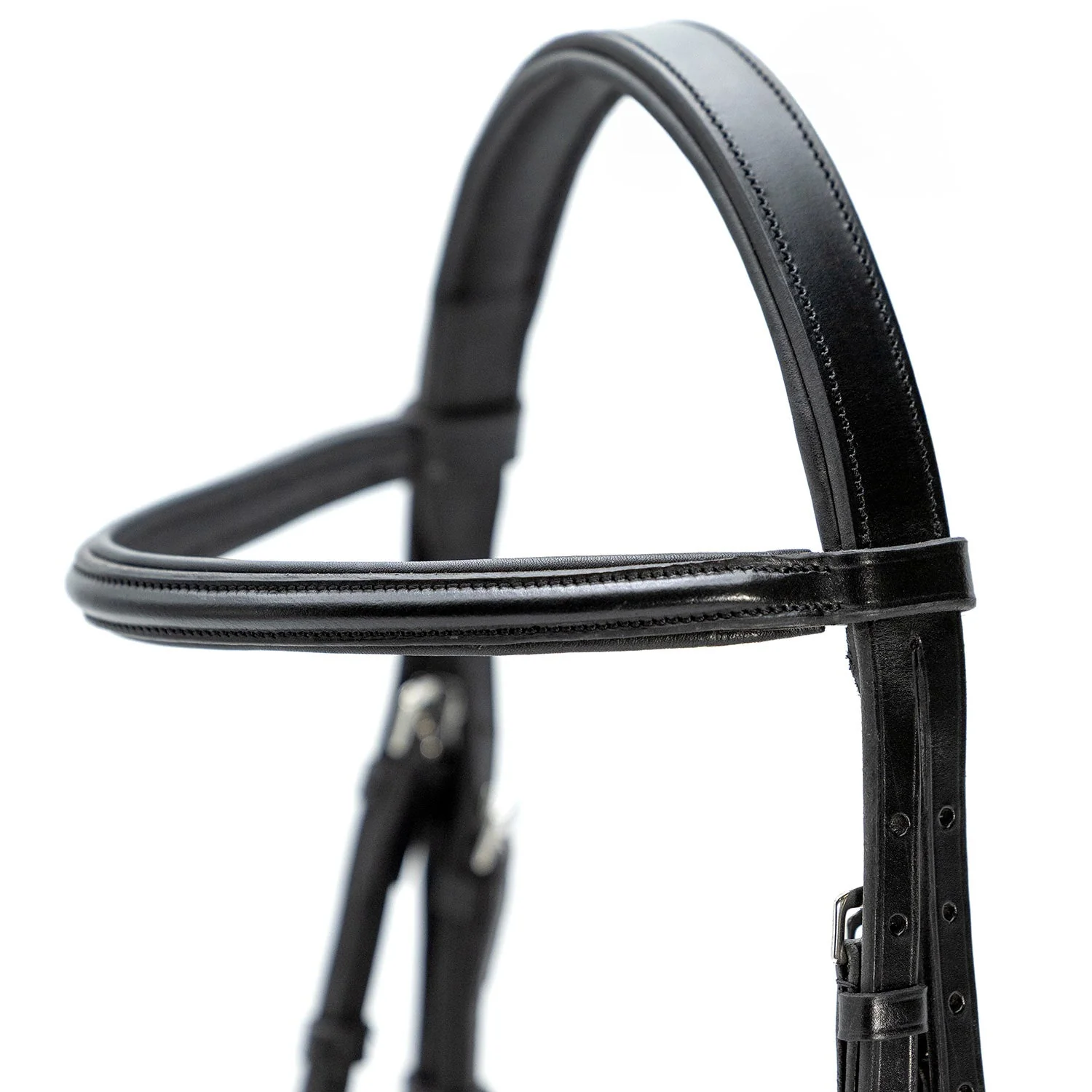 Jeffers Uniquely English "Windsor" Leather Dressage Bridle With Web Reins for Horses - Image 3