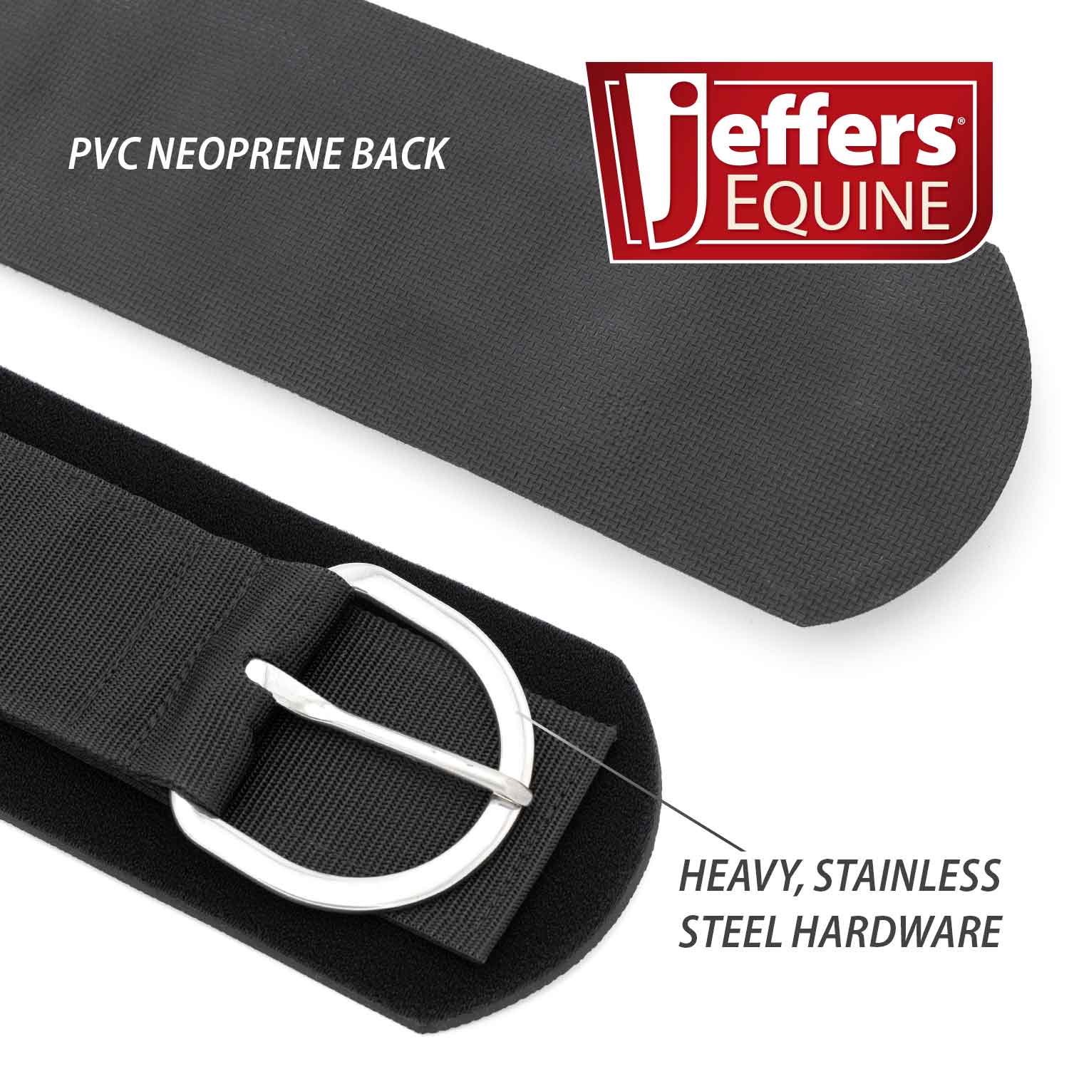 Jeffers Western Neoprene Straight Horse Cinch with Stainless Steel Hardware - Image 3