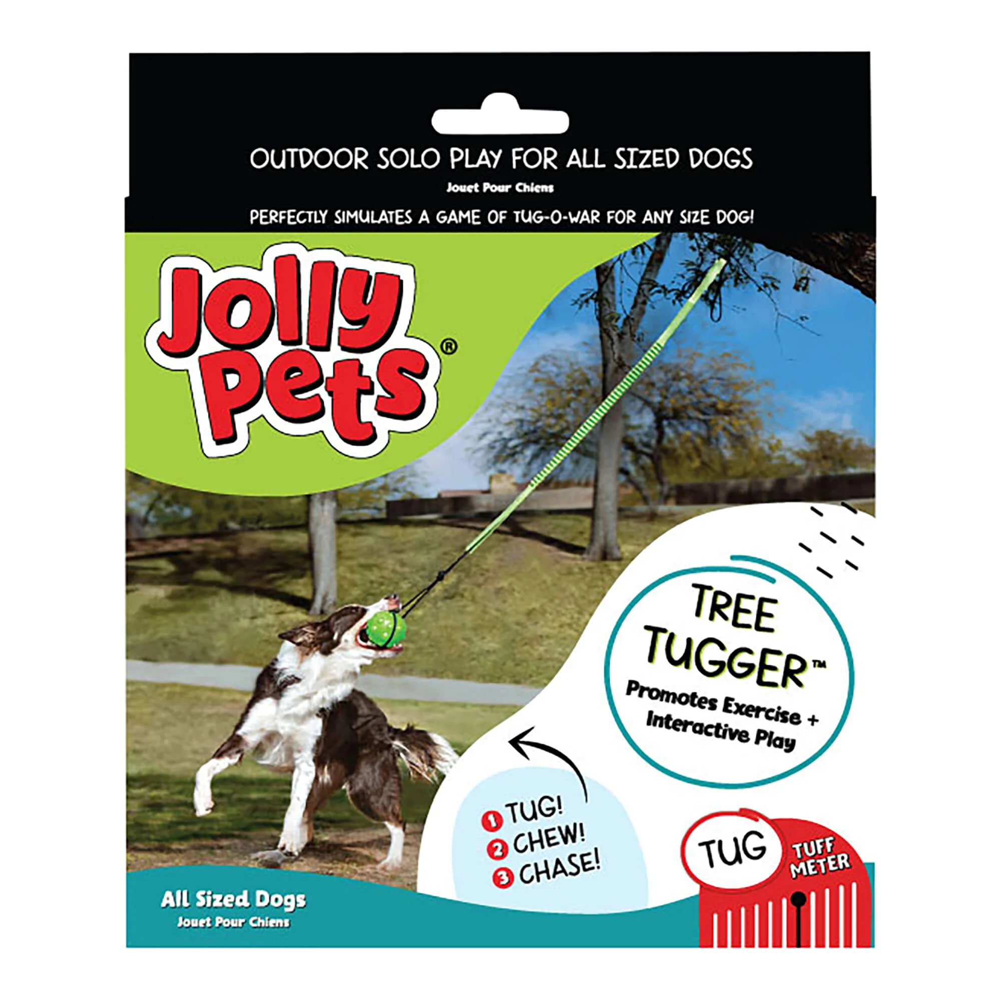 Jolly Pets Tree Tugger Interactive Bungee – Durable Tug-O-War & Solo Play Dog Toy for Heavy Chewers - Image 1