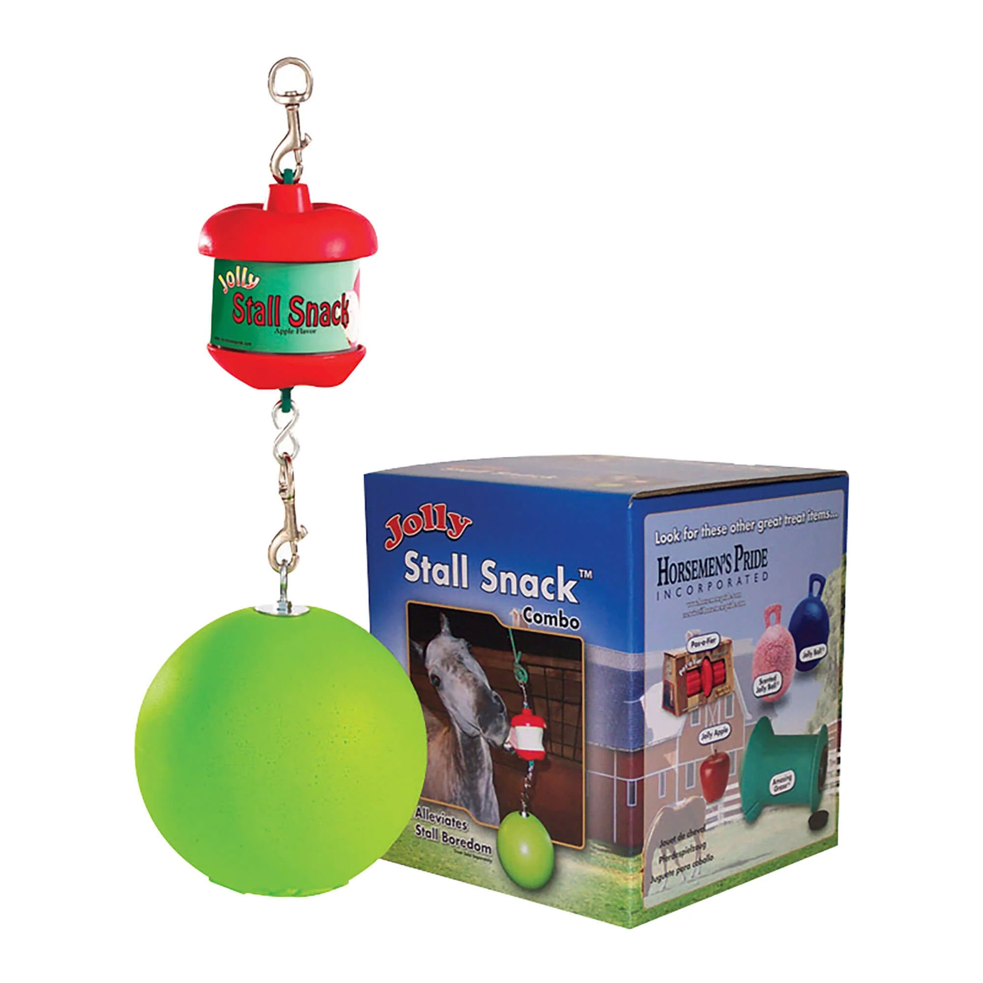 Jolly Stall Snack with Apple Combo – Interactive Apple-Scented Horse Toy & Treat Holder - Image 1