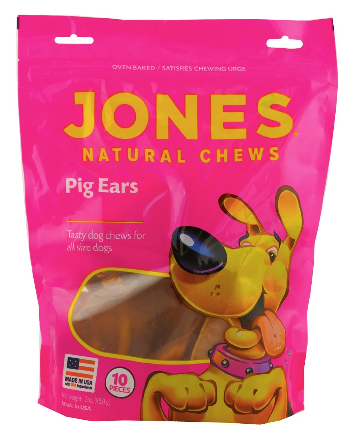 Jones Natural Dog Chews - Natural Pig Ears, Made in USA - Image 1