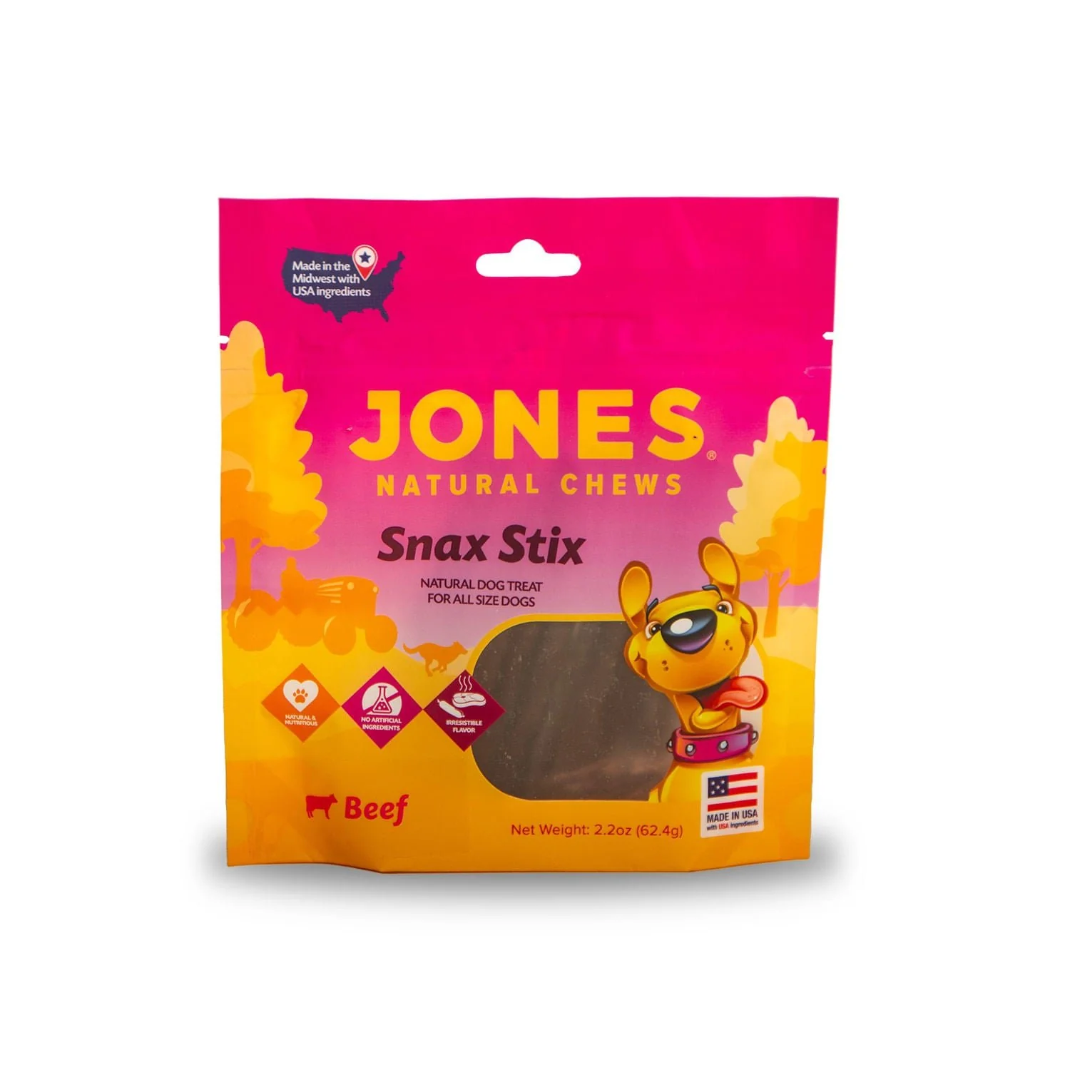 Jones Natural Sausage Sticks Dog Treats, 5" L - Image 1