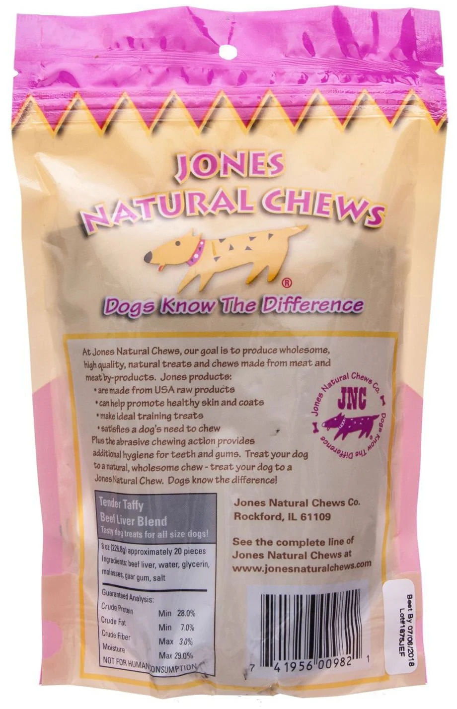Jones Natural Chews Tender Taffy Blend Dog Treats - Image 2