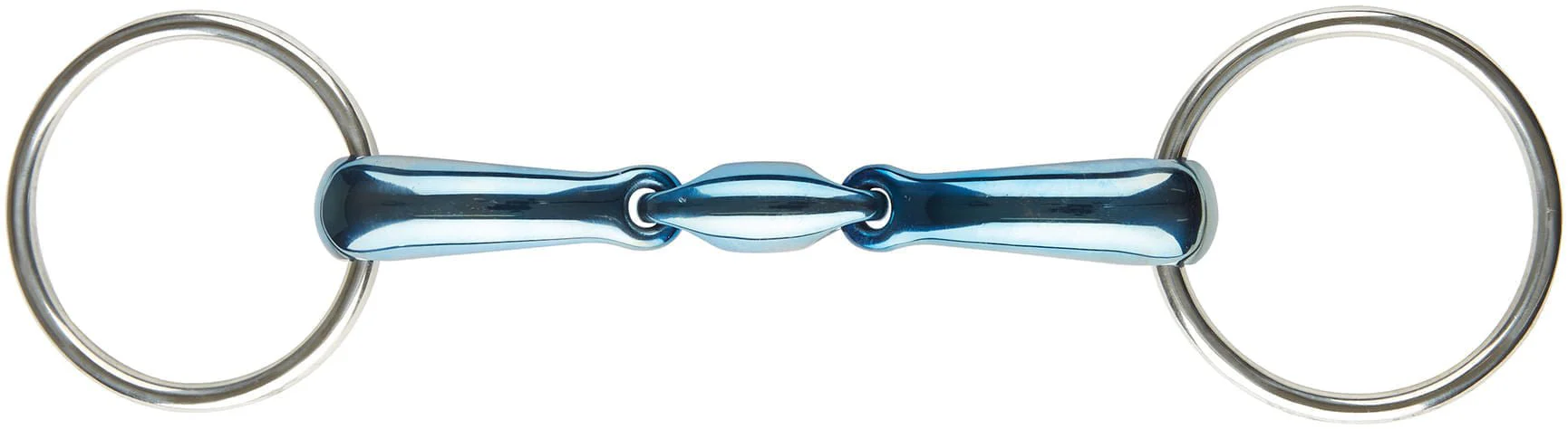 JP Korsteel Blue Steel Oval Link Loose Ring Snaffle Bit - Image 1