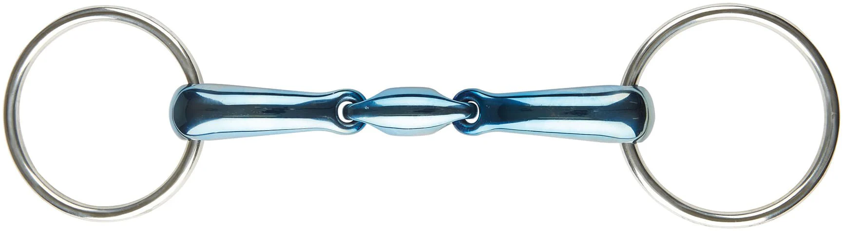 JP Korsteel Blue Steel Oval Link Loose Ring Snaffle Bit - Image 2