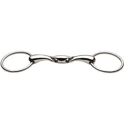 JP Korsteel Stainless Steel Oval Link Loose Ring Snaffle Bit - Image 1