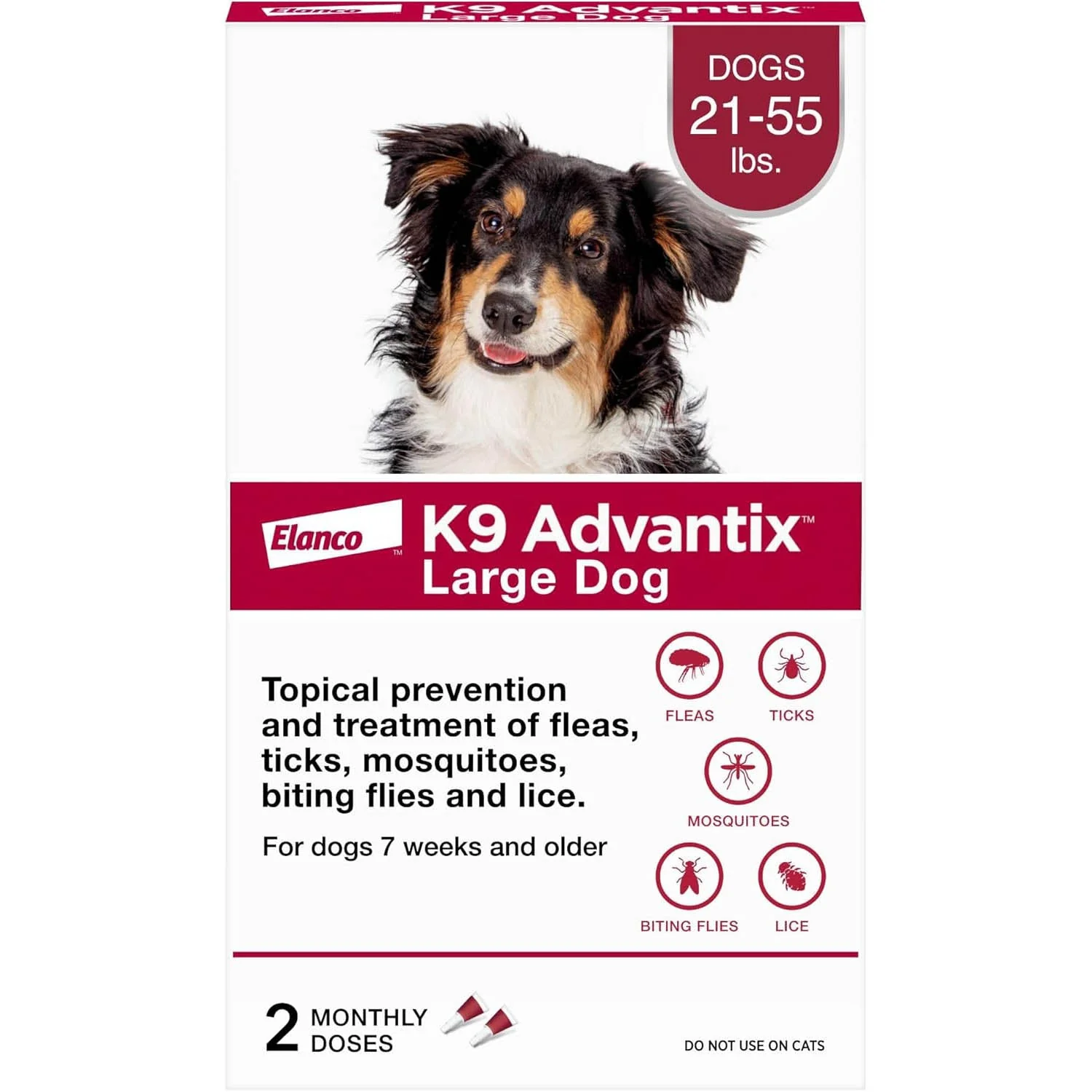K9 Advantix Topical Flea Treatment for Dogs, 2 pk - Image 1