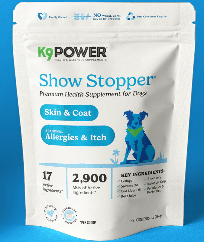 K9 Power Show Stopper Skin & Coat Supplement for Dogs - Image 1