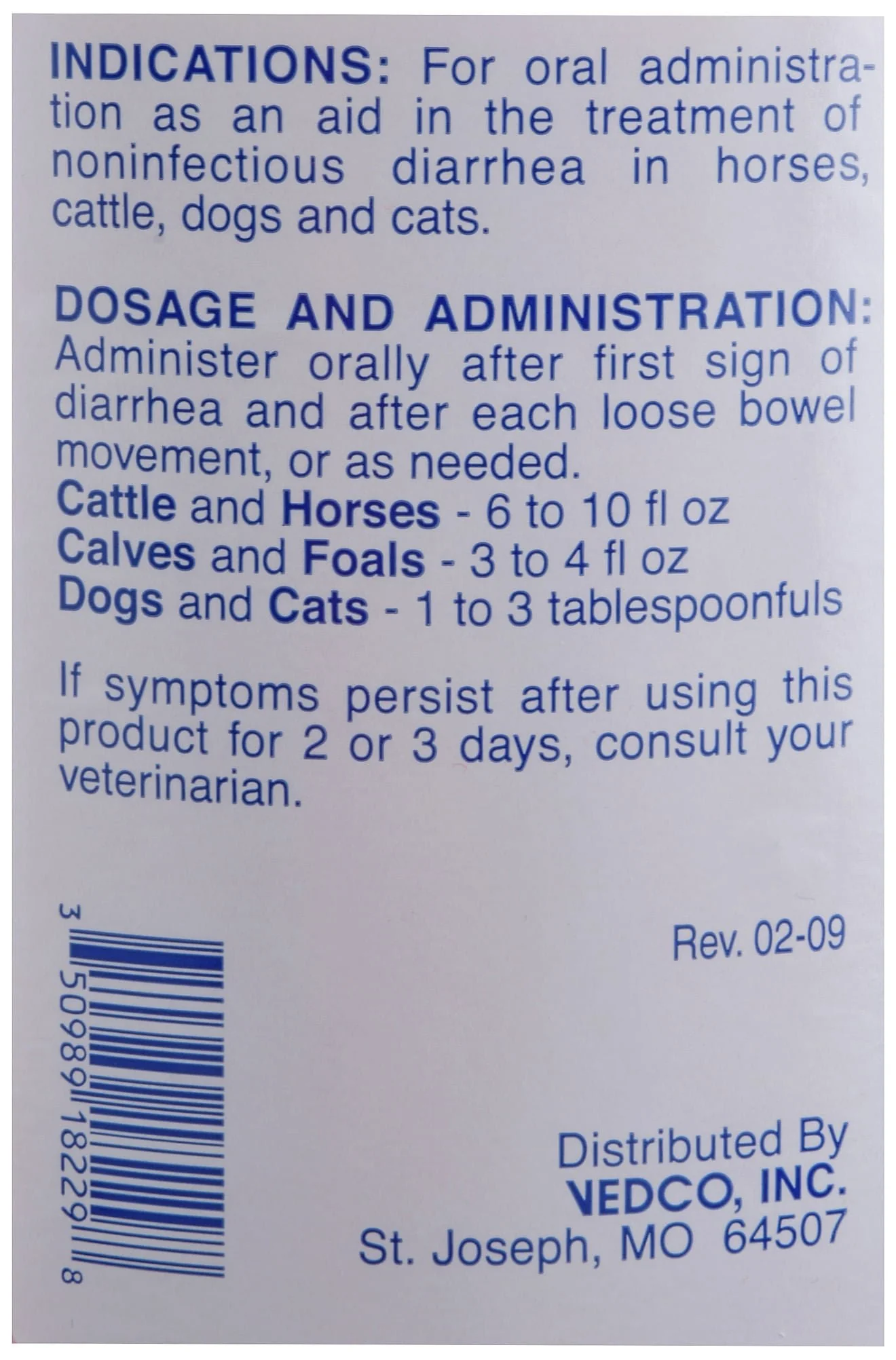 Vedco Kaolin-Pectin Anti-Diarrheal Suspension for Animals - Image 3