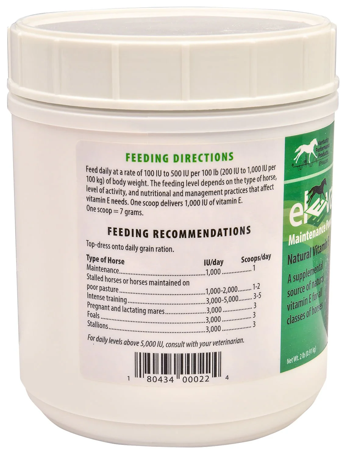 Kentucky Performance Elevate Vitamin E Maintenance Powder for Horses - Image 2