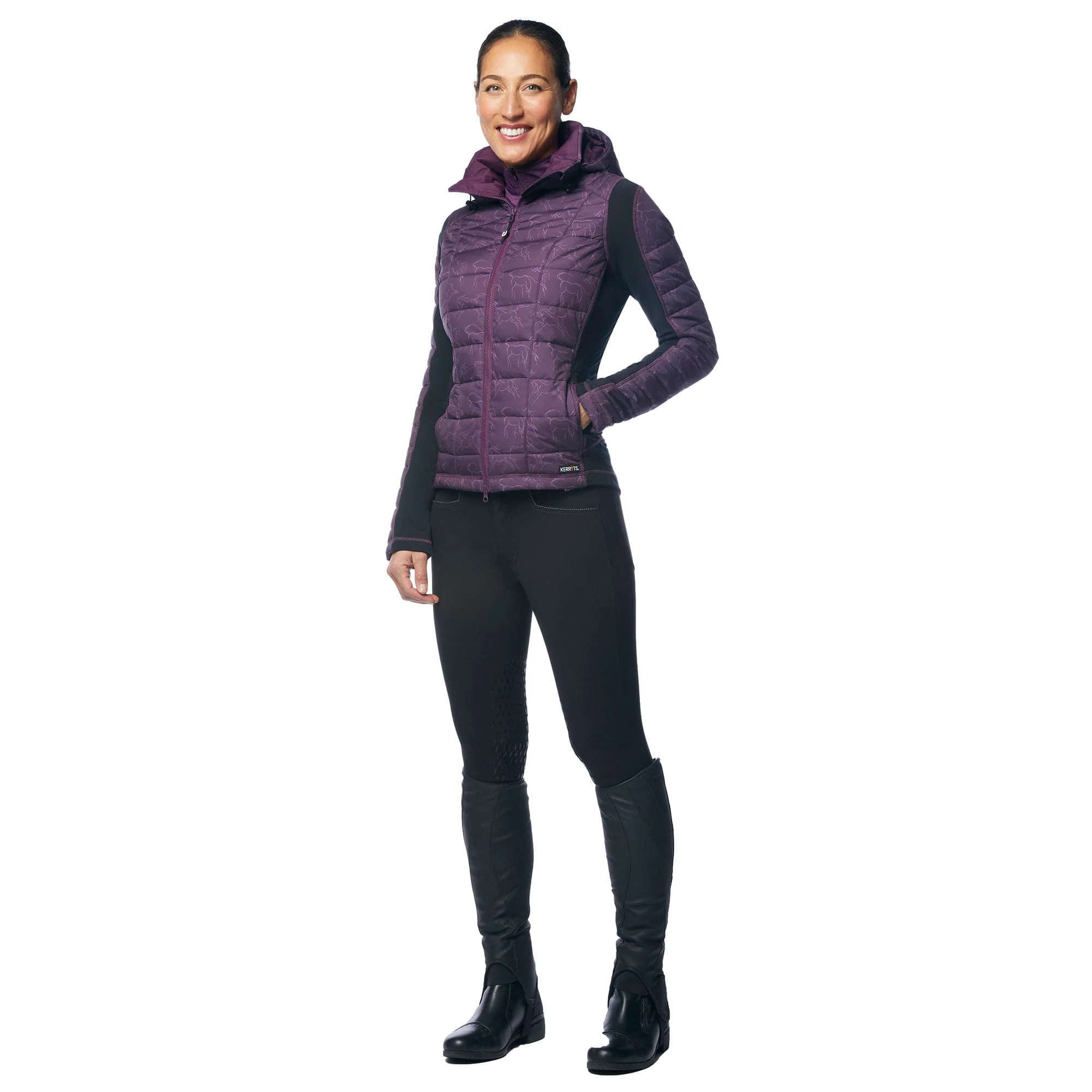 Kerrits Women's Heads Up Winter Whinnies Quilted Riding Jacket - Image 1