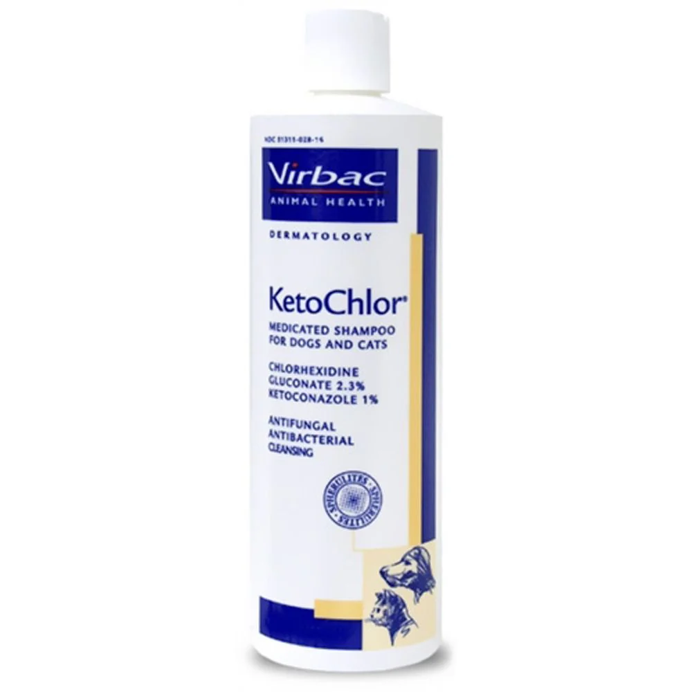 KetoChlor Medicated Shampoo for Dogs & Cats – Antifungal & Antibacterial, 8 oz - Image 1