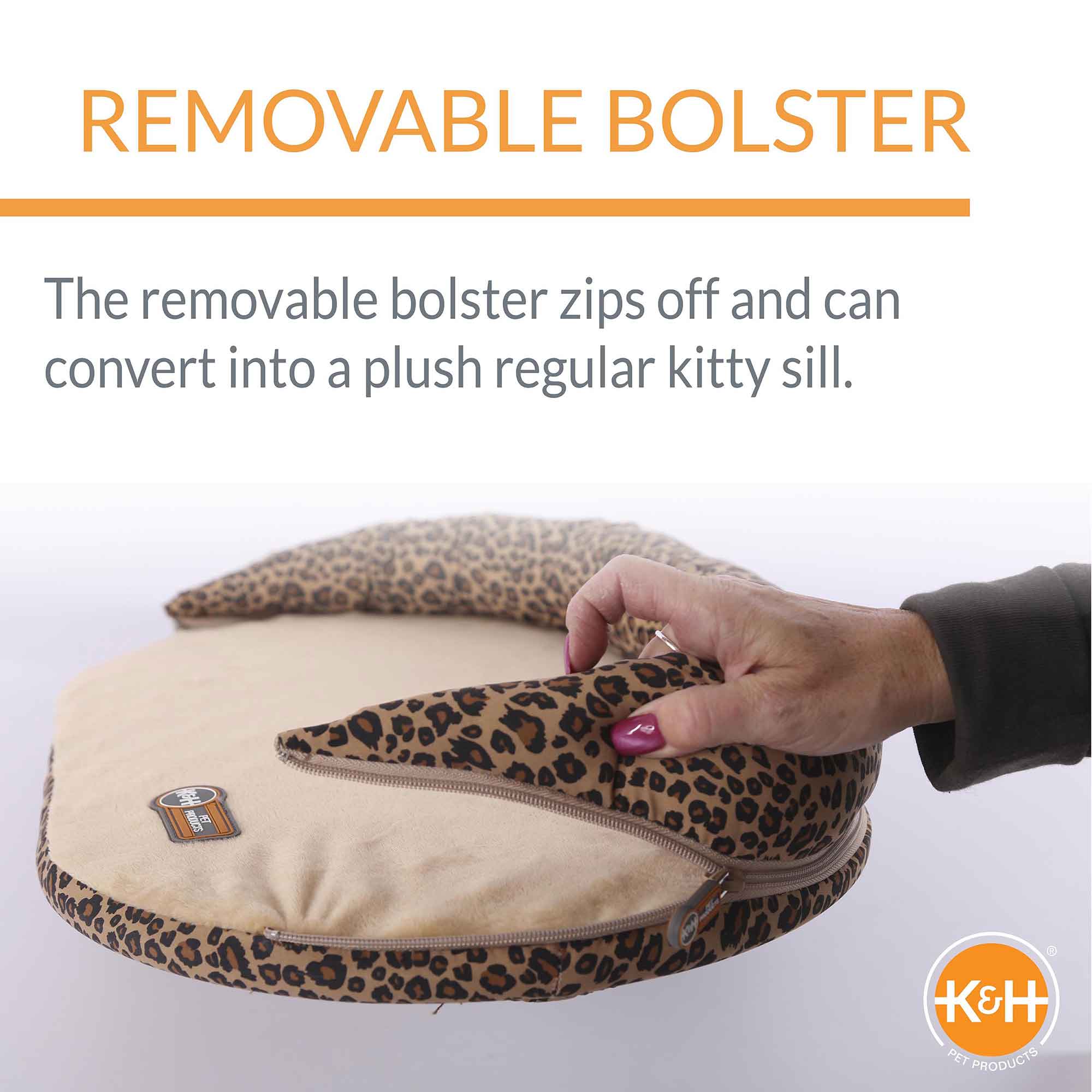 K&H Pet Products Deluxe Kitty Sill with Removable Bolster - Image 3