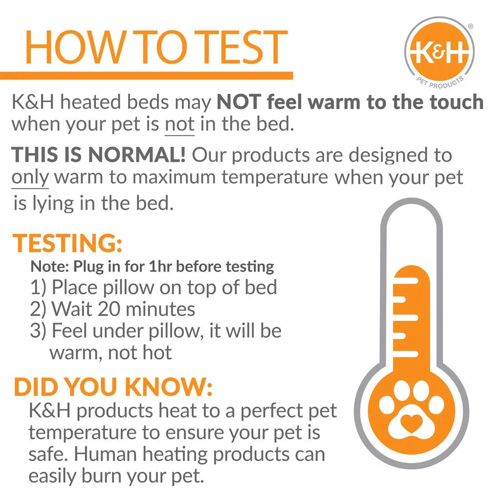 K&H Thermo-Kitty Fashion Splash Heated Cat Bed – Orthopedic, Energy-Efficient, Plush Indoor Cat Bed, Machine Washable - Image 3
