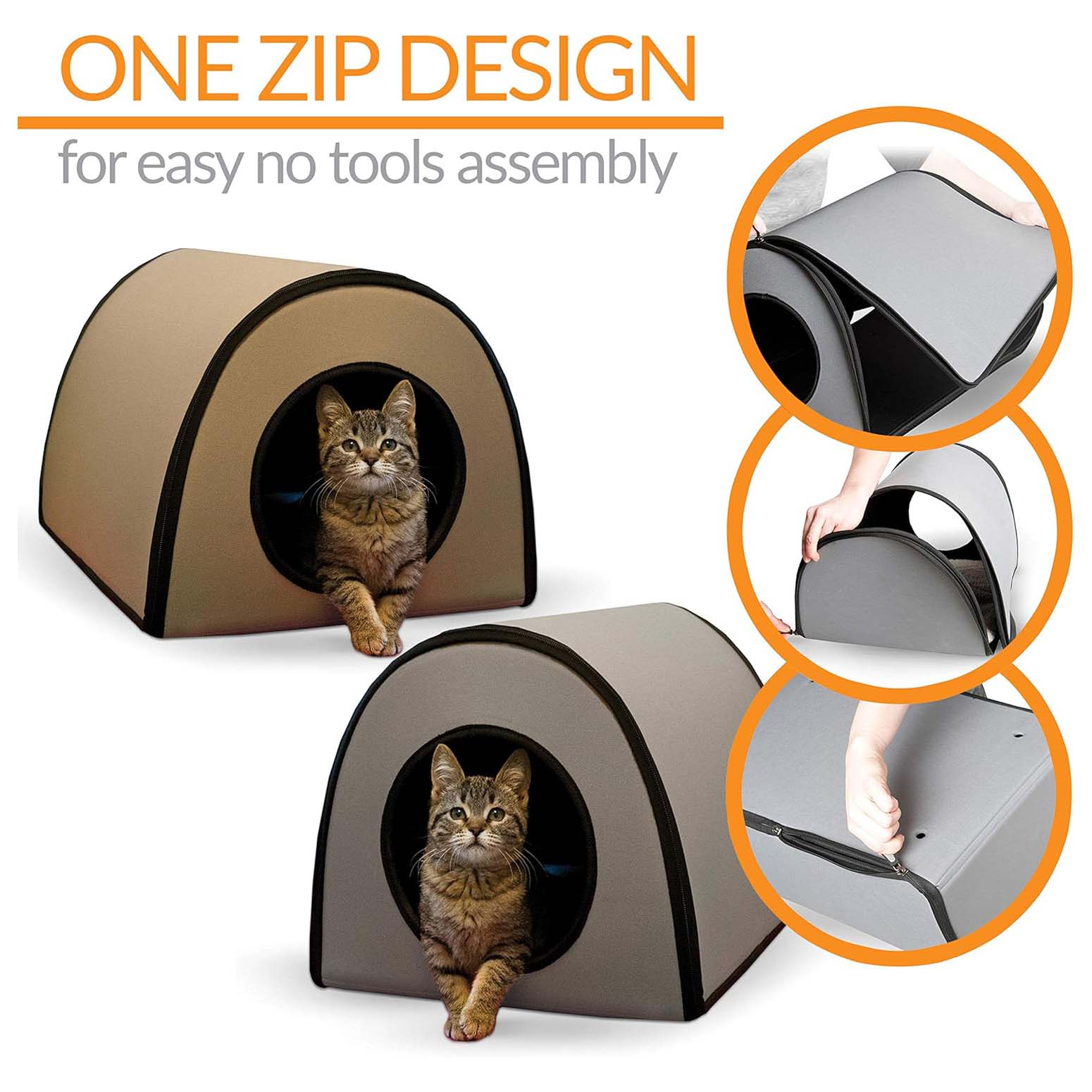 K&H Thermo Mod Heated Outdoor Cat House – Insulated, Waterproof Kitty Shelter for Feral & Outdoor Cats - Image 3