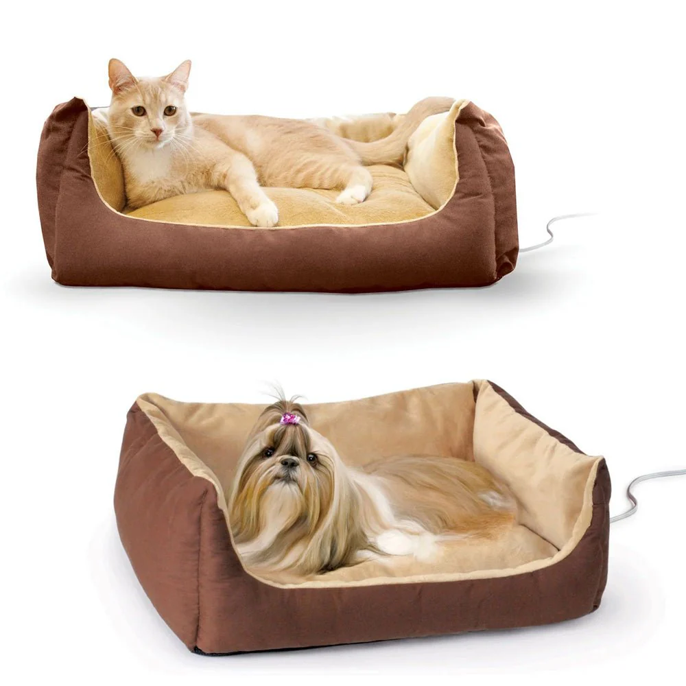 K&H Thermo-Pet Cuddle Cushion Heated Pet Bed – Indoor Heated Sofa-Style Bed for Cats & Small Dogs with Removable Cushion - Image 2