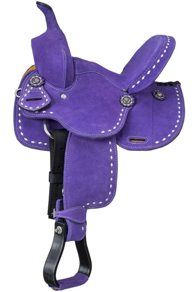 King Series Youth Stratford Suede Barrel Saddle - Image 1