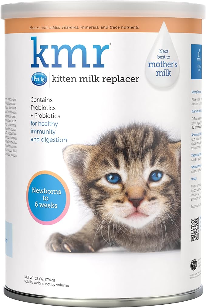 KMR Kitten Milk Replacer Powder – Easy-to-Mix Formula for Newborn Kittens & Adult Cats Needing Supplemental Feeding - Image 1
