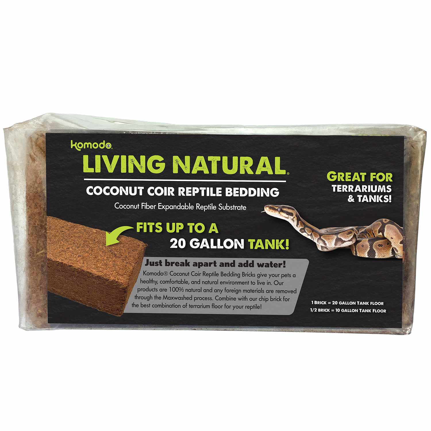 Komodo Coir Reptile Bedding for Terrariums or Tanks - Image 1