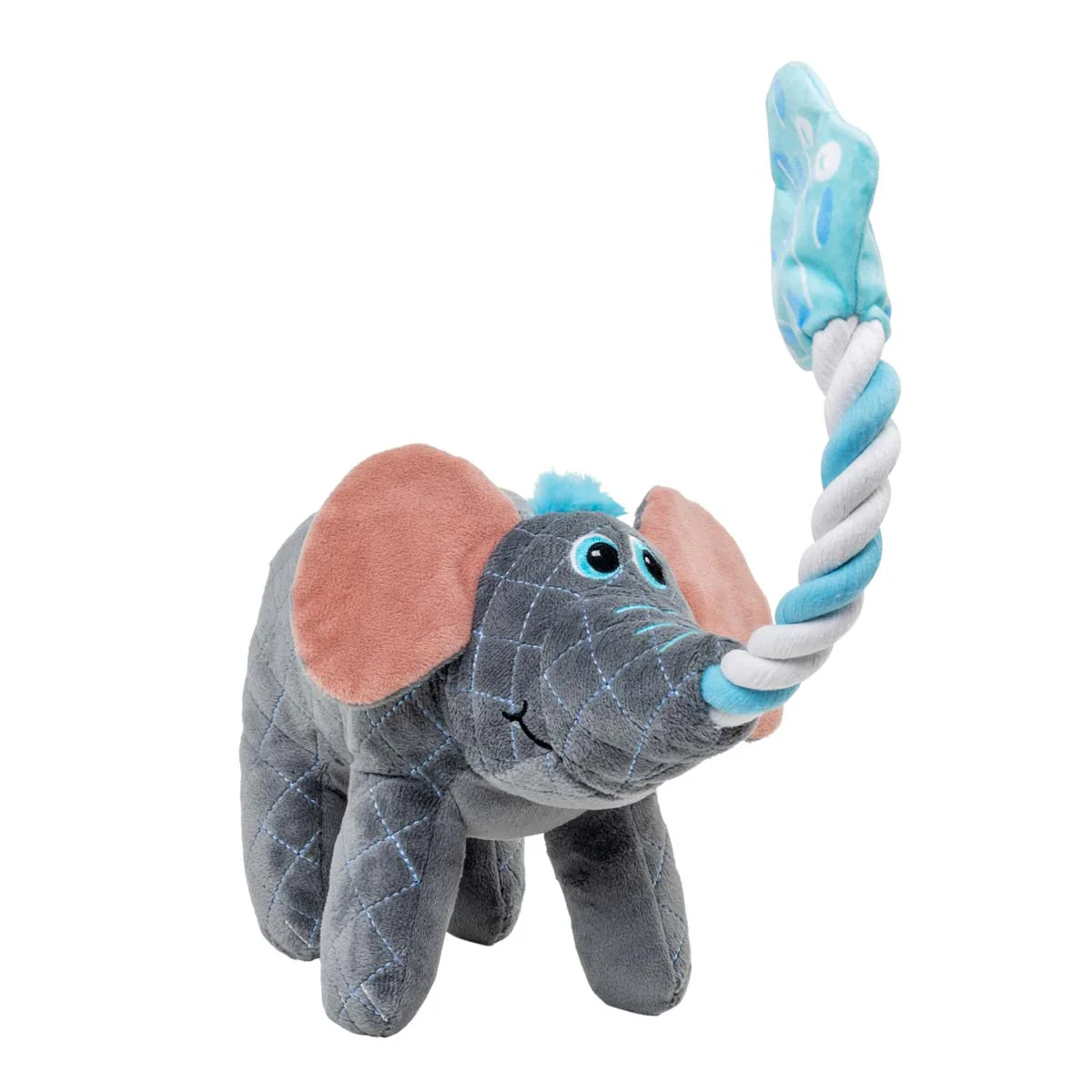 KONG Bendeez™ Plush Dog Toy with Flexible Rope Core & Squeaker - Image 1