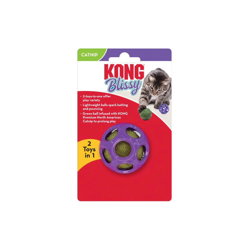 KONG Blissy Moon Ball with Catnip Cat Toy - Image 1