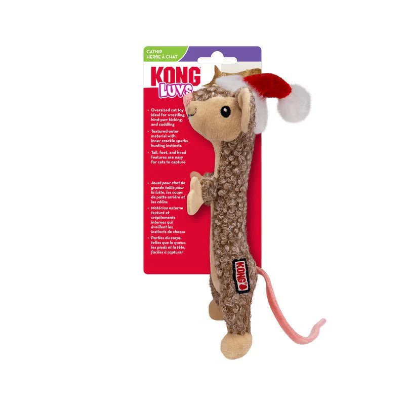 KONG Holiday Cat Luvs Mouse Plush Catnip Cat Toy - Image 2