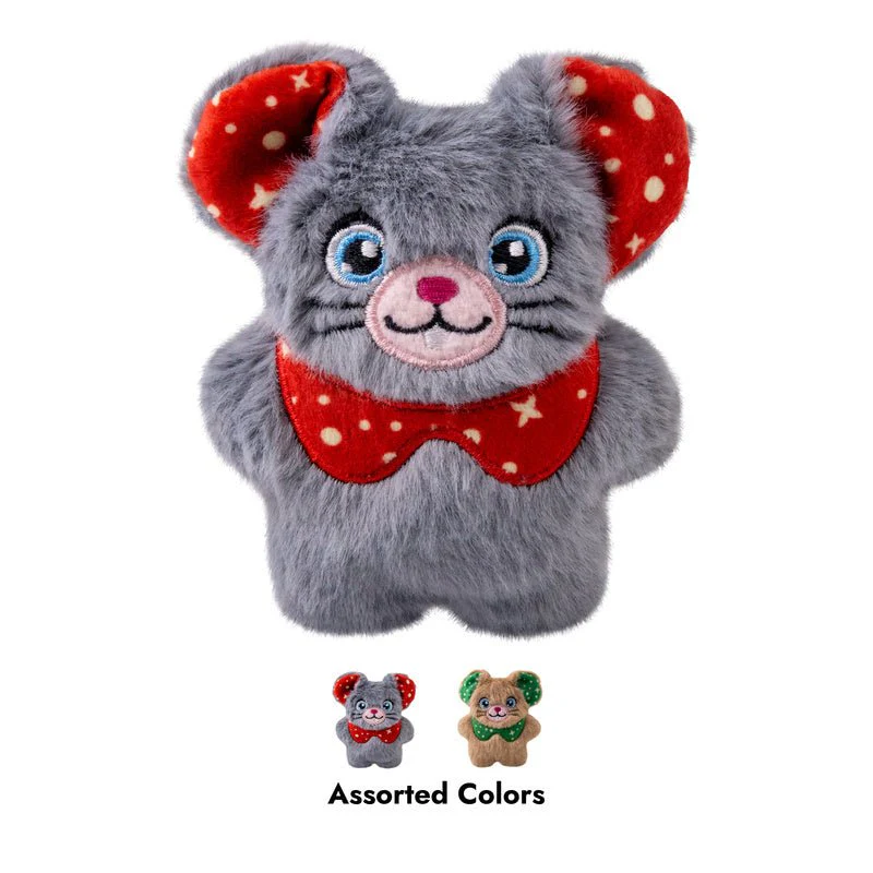 KONG Holiday Cat Snuzzles Mouse Plush Catnip Cat Toy, Assorted Colors - Image 2