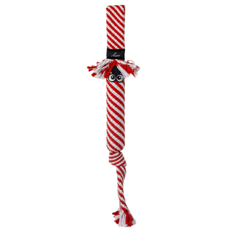 KONG Holiday Scrubz Candy Cane Dog Tug & Fetch Toy - Image 1