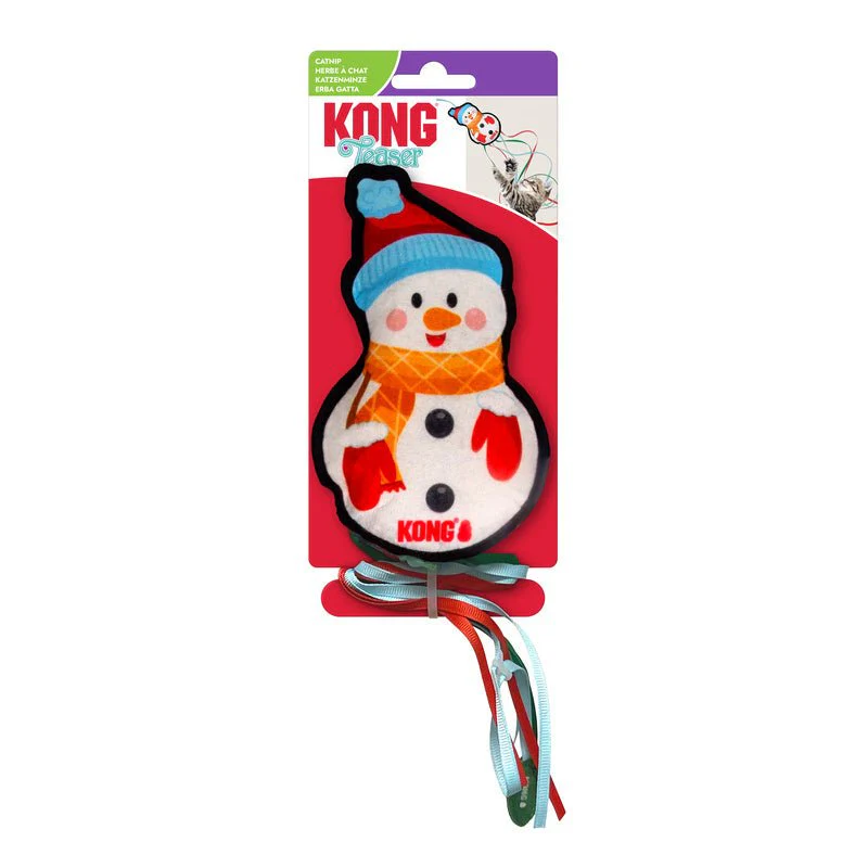 KONG Holiday Snowman Teaser Catnip Cat Toy - Image 2