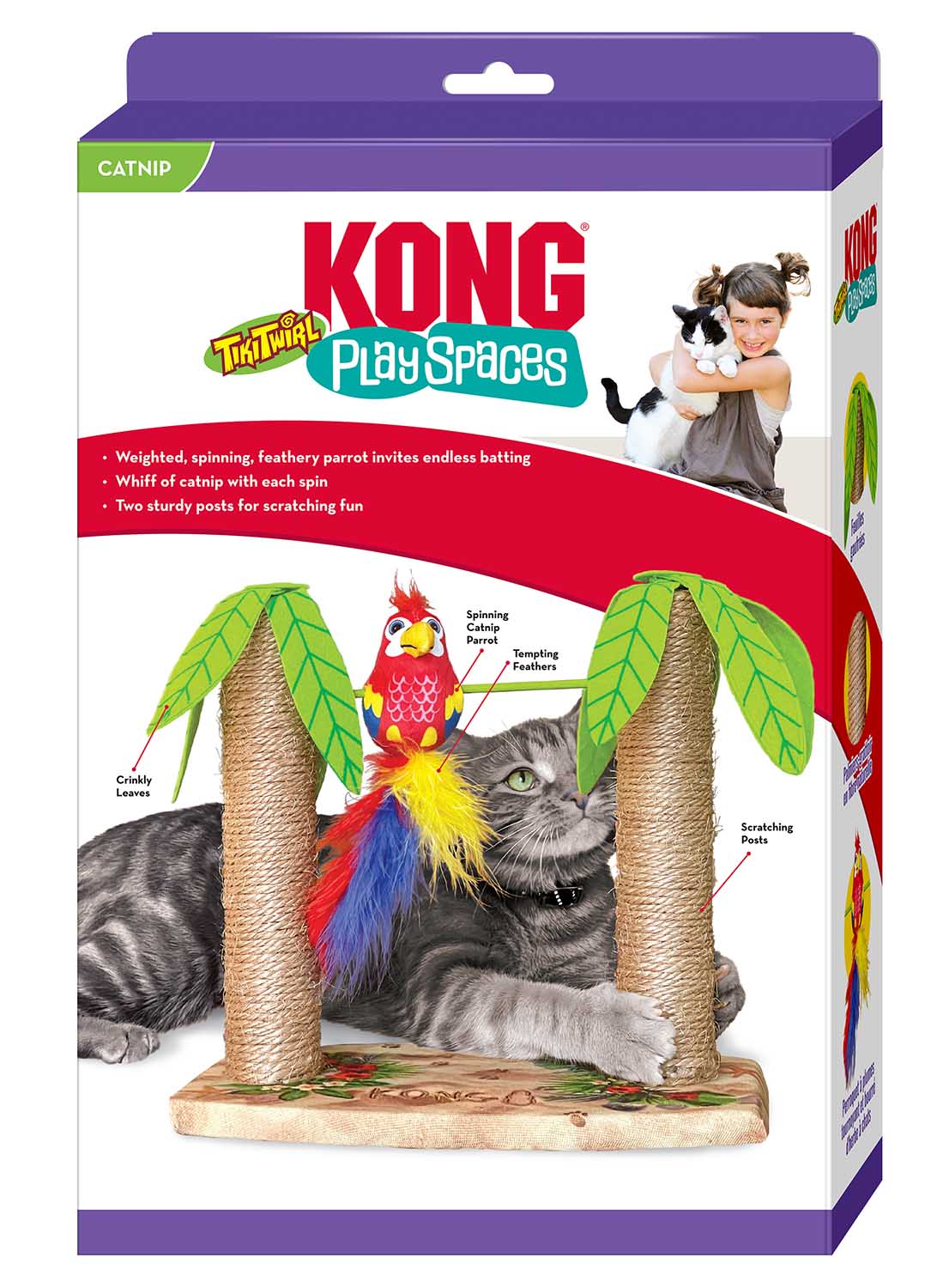 KONG Play Spaces Cat Tiki Twirl - Image 1
