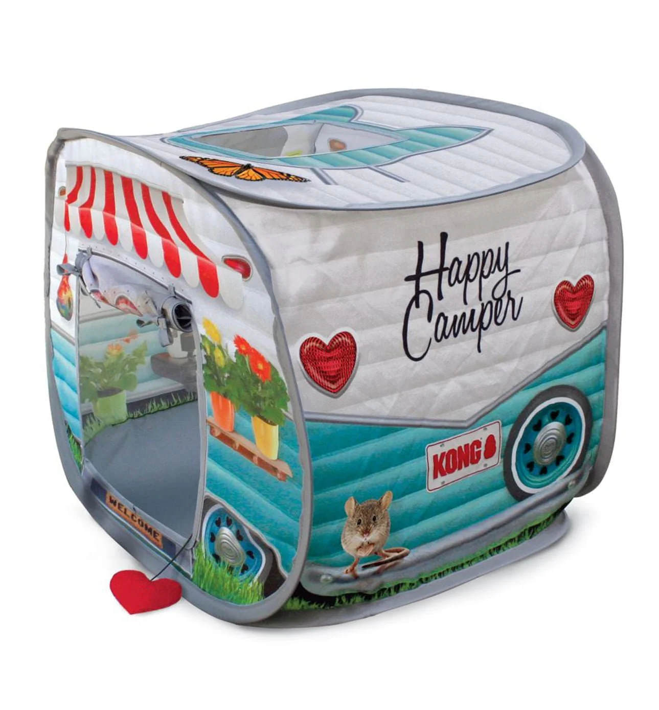 KONG PlaySpaces Pop-Up Camper Toy for Cats - Image 1