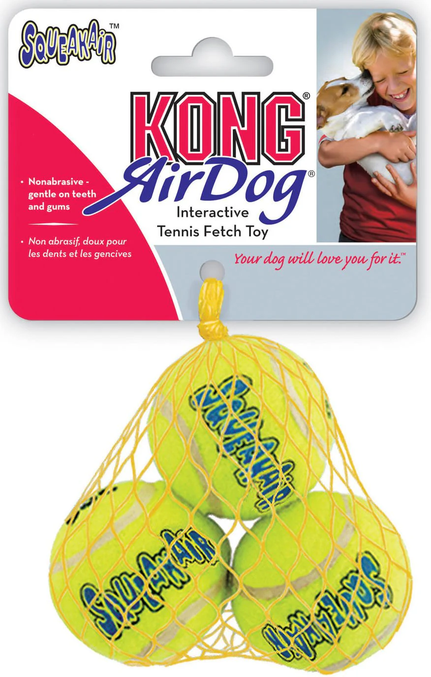 KONG SqueakAir® Ball – Durable Squeaker Tennis Ball Dog Toy for Fetch & Play - Image 1