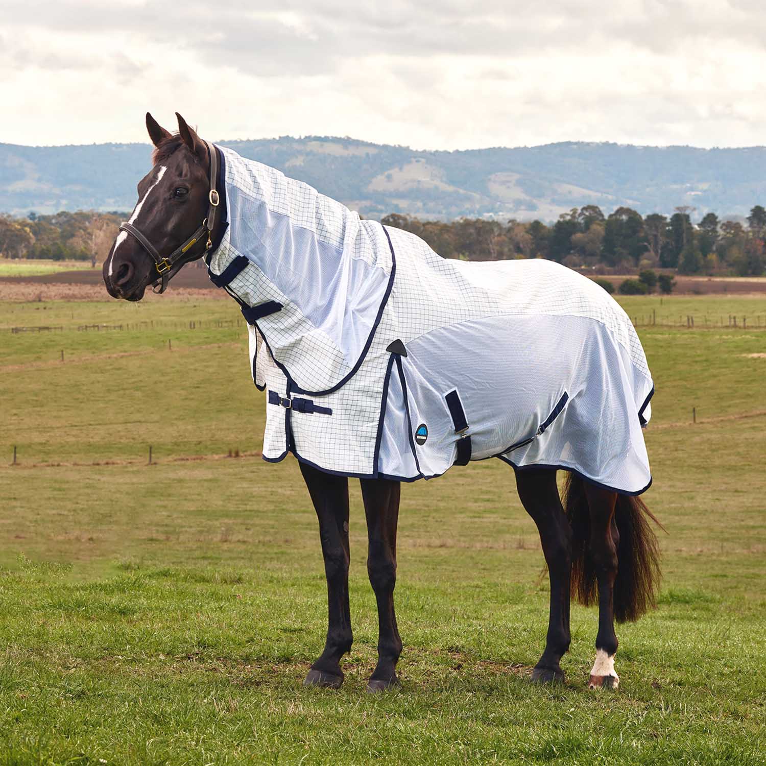 Kool Coat Airstream with Hidden Surcingle III Detach-A-Neck Horse Fly Sheet - Image 2