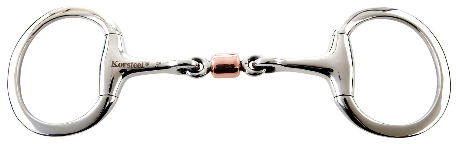 Korsteel Copper Roller Mouth Eggbutt Snaffle Bit - Image 1