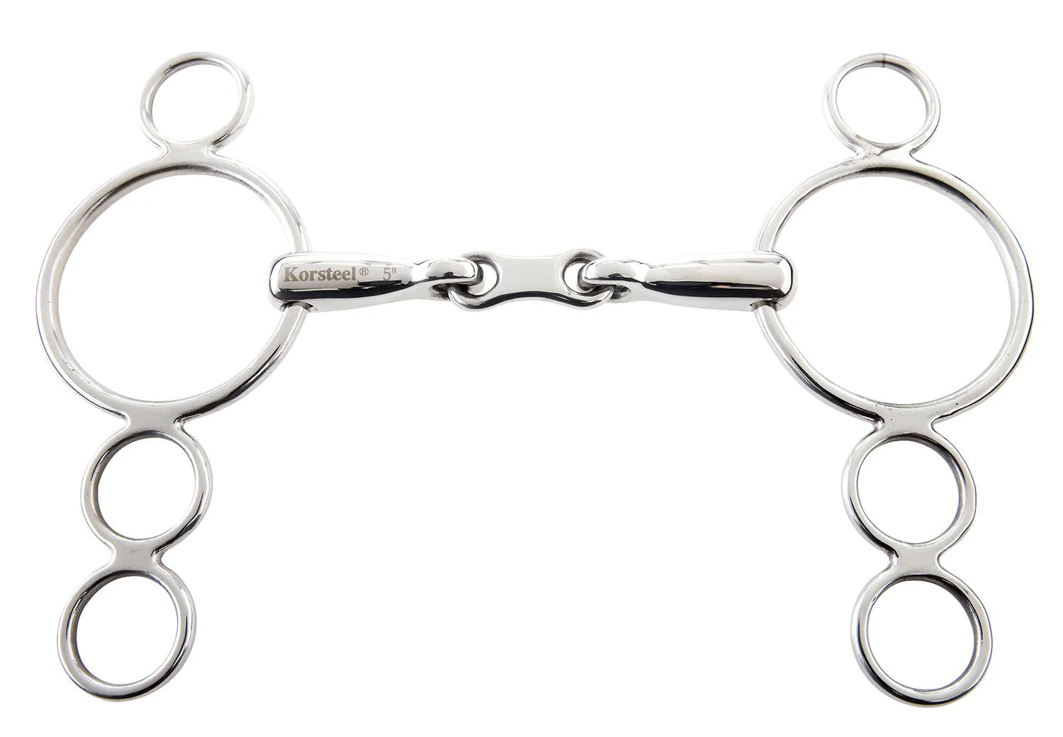 Korsteel French Link 3 Ring Dutch Gag Bit - Image 2